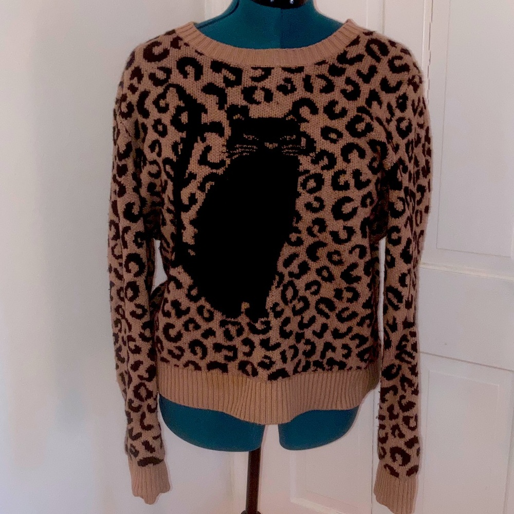 Kate Spade Brown Leopard Print Sweater